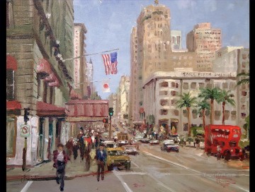 150の主題の芸術作品 Painting - ユニオンスクエア サンフランシスコ TK 都市景観
